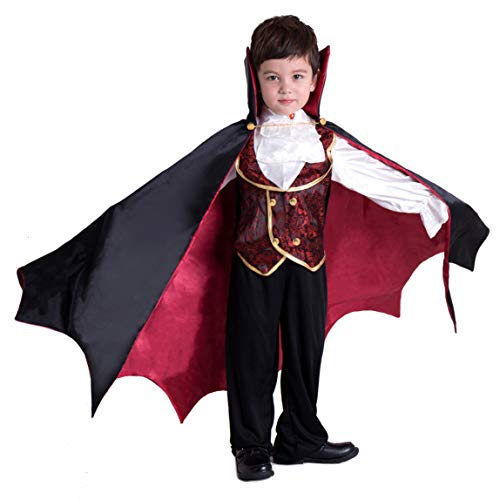 Spooktacular Creations Disfraz de Vampiro gótico de Lujo para niños, Regalos de Fiesta de Halloween, Vestir, Juego de rol y Cosplay (Rojo, Large)