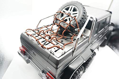 Stainless Steel Truck Trunk Lid (Style A) + Cargo Net For Traxxas TRX-6 Mercedes-Benz G63 (88096-4) - 20Pc Set