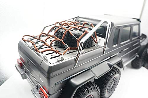 Stainless Steel Truck Trunk Lid (Style A) + Cargo Net For Traxxas TRX-6 Mercedes-Benz G63 (88096-4) - 20Pc Set