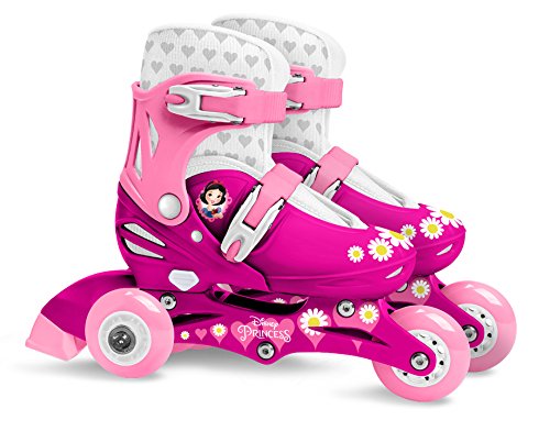 Stamp Sas-Princess Adjustable Two in One 3 Wheels Skate Size 27-30, Color Pink, (J100830)