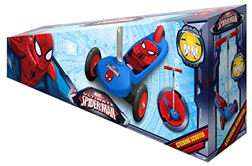 STAMP SAS Spiderman Steering Scooter, Niños, Blue, 2+