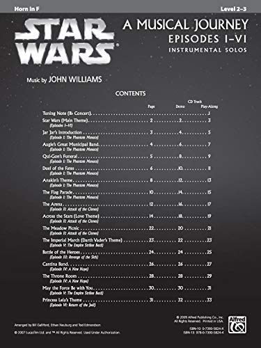 Star Wars: A Musical Journey Episodes I-vi (Instrumental Solo Series)