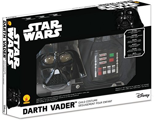 Star Wars - Disfraz de Darth Vader para niño, caja con disfraz, máscara y espada, 5-7 años (Rubie`s 41020-M)