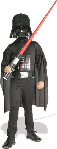 Star Wars - Disfraz de Darth Vader para niño, caja con disfraz, máscara y espada, 5-7 años (Rubie`s 41020-M)
