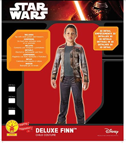 Star Wars - Disfraz de Finn, Episode 7, Deluxe, para niños (Rubie'S 620259-TW)