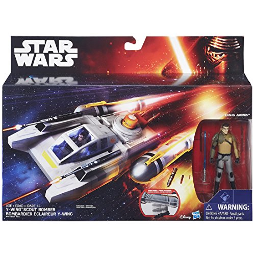 Star Wars Rebels Y Wing Scout Bomber Vehicle With Kanan Jarrus Figure B3677 by Hasbro