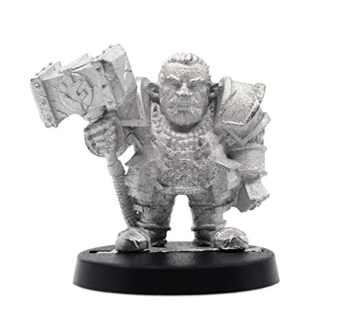 Stonehaven Miniaturas Hombre Enano Hammersmith Figura miniatura, 100% metal peltre – 26 mm de altura – (para juegos de guerra de mesa de 28 mm) – Fabricado en Estados Unidos