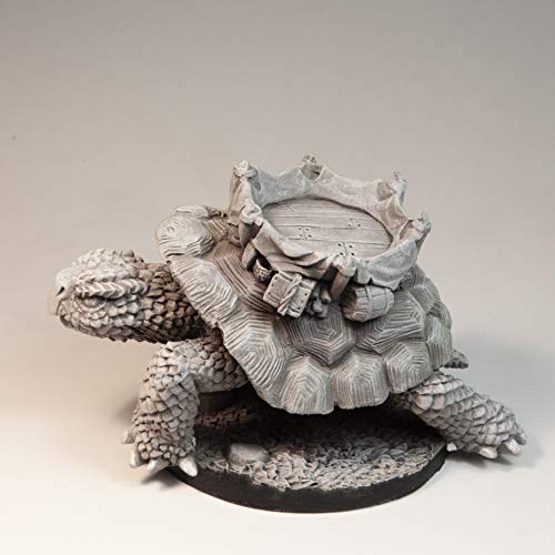 Stonehaven Miniatures - Figura en miniatura de gran tortuga, 100% resina de uretano, 57 mm de alto, (para juegos de guerra de mesa de 28 mm)