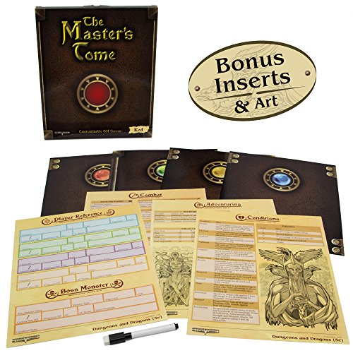 Stratagem The Master's Tome 4-Panel Customizable GM Screen with Free Inserts – Dry Erase, Dungeon & Game Master Accessory for Tabletop RPG Campaigns (Green)