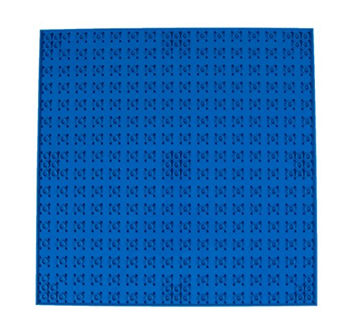Strictly Briks Base apilable para Construir - Compatible con Todas Las Grandes Marcas - 25,4 x 25,4 cm - Azul