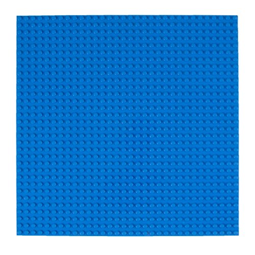 Strictly Briks Base apilable para Construir - Compatible con Todas Las Grandes Marcas - 25,4 x 25,4 cm - Azul