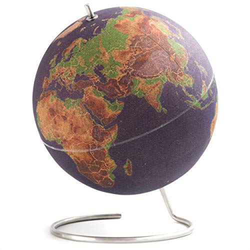 SUCK UK Multicolor Globo Terráqueo Grande | Bola del Mundo De Corcho Diseño Decoración del Hogar, 30x25x25 cm