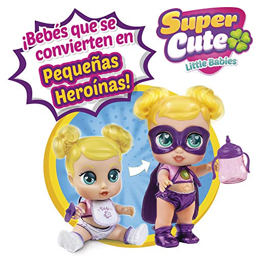 Super Cute - Muñecas para niñas Super Cute Muñeca Interactiva superheroína Sofi con biberón mágico y Accesorios Muñecas Niñas 3 años Muñecas bebé recién nacido para niños niñas