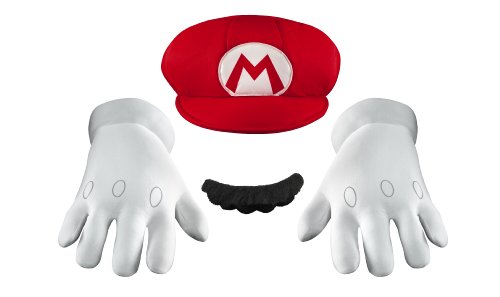 Super Mario Bros DISX73790 Super Accessories - Juego de accesorios para disfraz de Nintendo para adultos, talla única