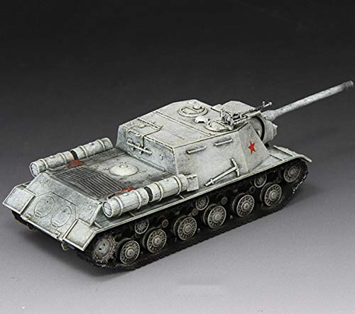 SY-Heat Decoración del Modelo del Tanque, Modelo De Tanque Blindado ISU-122 Pintura De Nieve De La Nieve Replica 1/72 Modelo Conmemorativo De Colección Militar