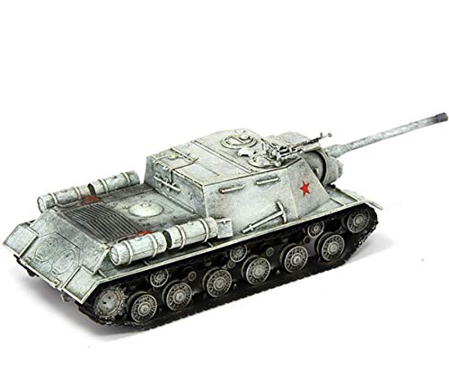 SY-Heat Decoración del Modelo del Tanque, Modelo De Tanque Blindado ISU-122 Pintura De Nieve De La Nieve Replica 1/72 Modelo Conmemorativo De Colección Militar
