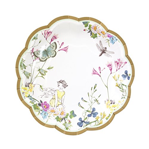 Talking Tables Tsfairy Truly Fairy Scallop Edge Plates, Multicolor