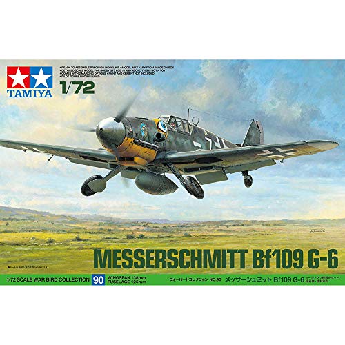 TAMIYA 60790 - 1:72 Bf-109 G-6 Messerschmitt, maqueta de plástico, Juego de construcción de plástico, Hobby, Manualidades, Pegamento, maqueta, Modelo, Montaje