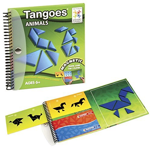 Tangoes Animales – Smart Games, Tangram magnetico, Juegos de Viaje, Puzzles Infantiles, Juego Educativo, Puzzles Infantiles, tangrams Infantil, smartgames