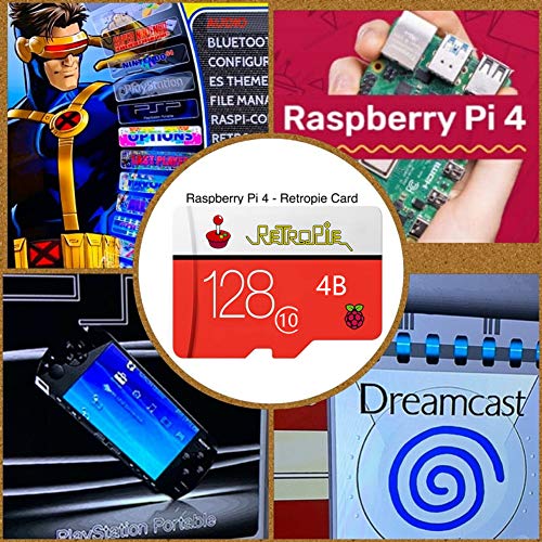 TAPDRA Tarjeta SD RetroPie de 128 GB para Raspberry Pi 4 14000+ Juegos 45+ Emuladores Precargados DIY Emulationstation
