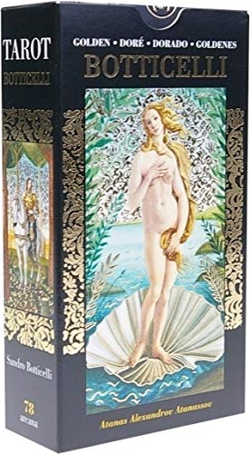 Tarot Dore de Botticelli - 78 tarjetas de Tarot en hoja de oro, multicolor