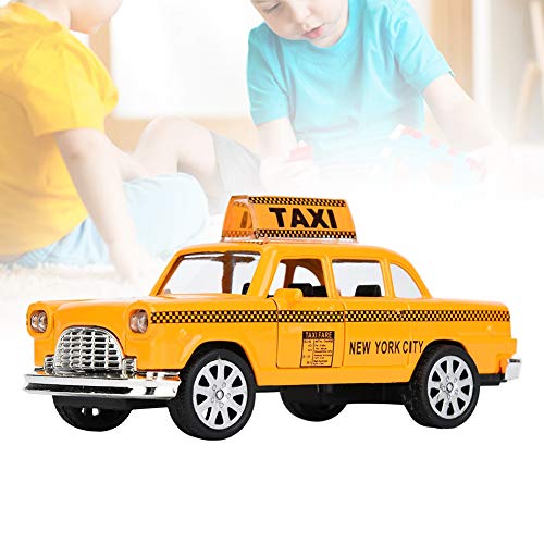 Taxi de Doble Puerta de simulación, vehículos fundidos a presión de aleación 1:32 Cabina Trasera con Sonido y luz(Taxi A)