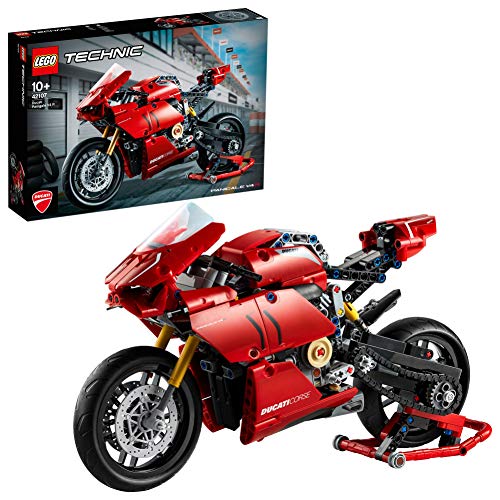Technic Ducati Panigale V4 R Motocicleta, Modelo de Exhibición Superbike coleccionable, multicolor (Lego ES 42107)