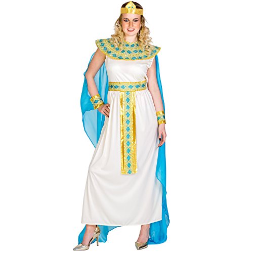 TecTake dressforfun Disfraz de Cleopatra para Mujer Reina Diosa | Vestido con Cinta de Pelo Muy Extravagante, Adorno de Cabeza Egipcio & Adorno para la muñeca (XXL | no. 300389)