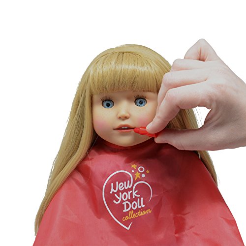 The New York Doll Collection Lavable Maquillaje Conjunto - Para La Moda Niña Muñecas y Niños Fingir Jugar Cosmético Conjunto Incluye Cargas de Accesorios - Niños Vestido Arriba - Muñeca Juego de Juego