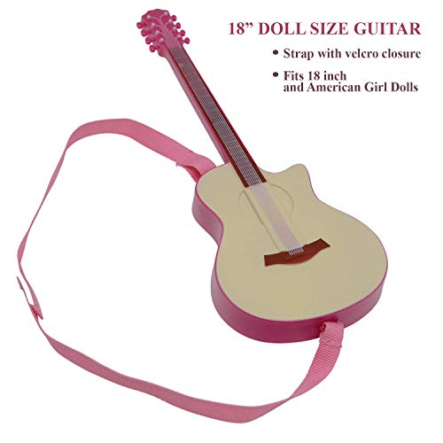 The New York Doll Collection Muñeca Música Jugar Set Incluye Guitarra - Micrófono - Brillar Ropa para Moda Niña Muñecas - Encaja 18 pulgadas / 46 cm Muñecas - Muñecas Juego de Juego y Accesorios
