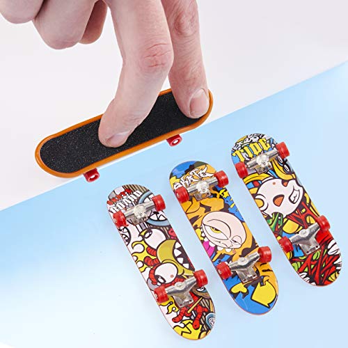 THE TWIDDLERS 12 Mini Finger Skate, Colorido Skate de Dedos, Juguete Patinetes de Dedos para Niños