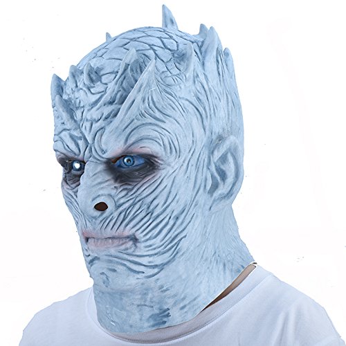 Thematys - Máscara de noche de rey de noche para senderismo, color blanco, perfecta para carnaval y Halloween, de látex, unisex, talla única