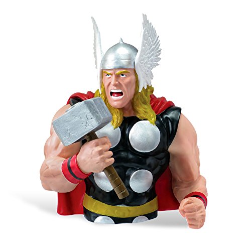 Thor- Hucha-Los vengadores- Figura para coleccionistas para fans de Marvel Comic- Busto 20cm-Plástico