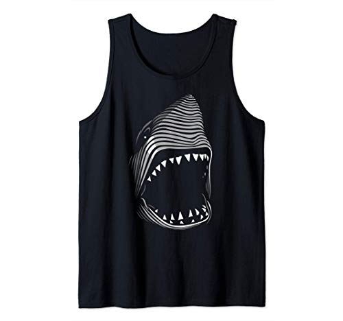 Tiburón blanco monstruo terror horror de miedo Camiseta sin Mangas