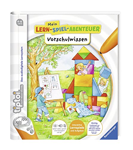TIPTOI Ravensburger Livre Mon Jeu d'apprentissage Aventure – Savons + Gratis Enfants Stickers pour préscolaire