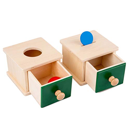 Toddmomy 1 Pieza Caja de Permanencia de Objetos Montessori Juguetes de Coordinación Ojo-Mano de Madera Juguetes Montessori de Aprendizaje Preescolar para Niños Pequeños (Estilo de Cajas de