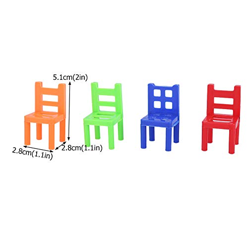 Torre de sillas apilables de 18 piezas, sillas apilables de equilibrio para niños, juego de equilibrio, juguete para fiestas, juegos de mesa de rompecabezas familiares para niños