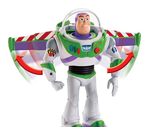 Toy Story 4 - Walking Talking Buzz Lightyear, figura con frases y sonidos - Idioma inglés (Mattel GDB92)
