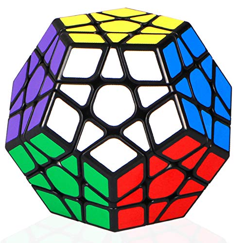 TOYESS Cubo Megaminx 3x3x3, Dodecaedro Cubo de Velocidad Rompecabezas Puzzles 3D para Niño Adultos, Negro