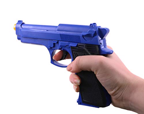 TOYLAND Pistola de Juguete Azul de 28 cm con luz + Sonido - Juegos de rol policiales - Disfraces
