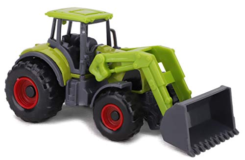 TOYLAND® Set de 5 Juguetes de maquinaria agrícola de Metal Fundido a presión Verde - Aproximadamente 4,5 cm Cada uno - ¡Incluye Tractores, cosechadoras y más!