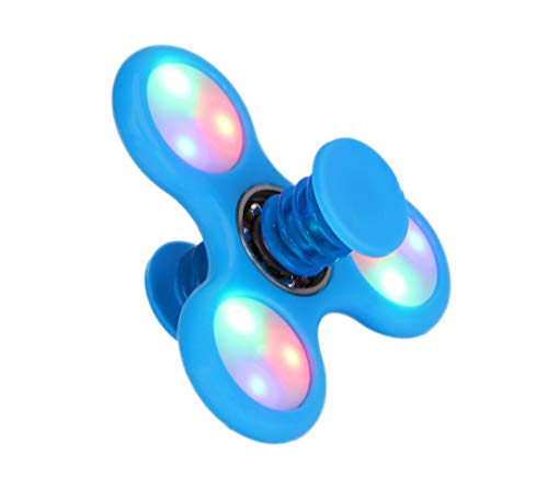 TOYLAND Spinnerooz Light Up Hand Spinner Juguete de Novedad - Fidget Spinner - 5 en 1 - Salta, rebota, Gira (Azul)