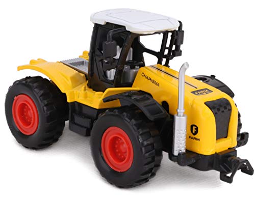 TOYLAND® Tractores agrícolas de 4x4 con tracción hacia atrás de 10 cm - Amarillo - Vehículos agrícolas para niños
