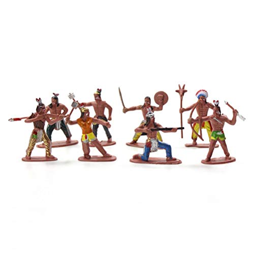 Toyvian 13 Piezas de plástico de Juguete de Hombre Indio de Hombre, Modelo, Hombres, Figuras, Accesorios, Juego de Juego para niños