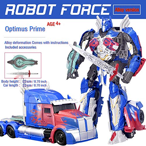 Transformers 5 The Last Knight puede transformar manualmente Optimus Prime, Transformers: The Last Knight-Knight Armor, Toy Transforming Robot,Truck Robot Toy, Boy Party Cumpleaños Regalo de Navidad