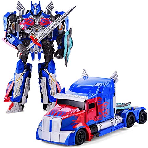 Transformers 5 The Last Knight puede transformar manualmente Optimus Prime, Transformers: The Last Knight-Knight Armor, Toy Transforming Robot,Truck Robot Toy, Boy Party Cumpleaños Regalo de Navidad