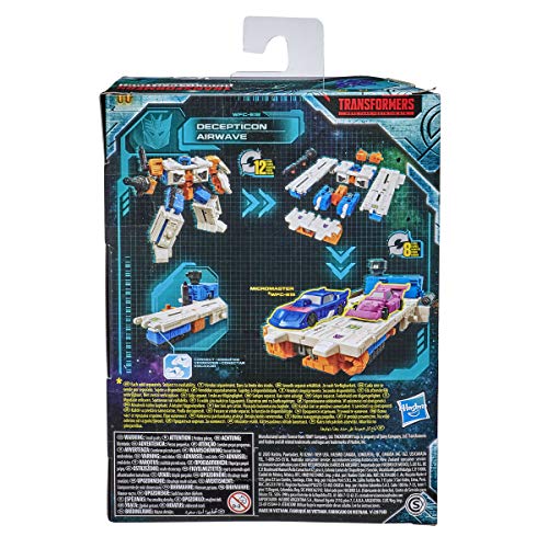 Transformers Toys Generations War for Cybertron: Earthrise Deluxe WFC-E18 Airwave Modulator Figure - Niños de 8 años y más, 5.5 Pulgadas