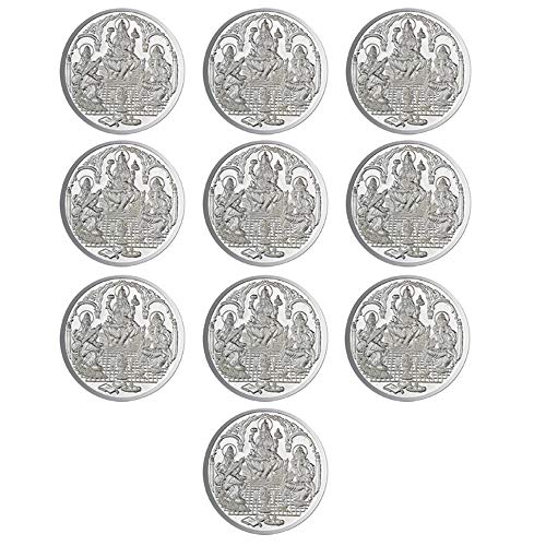 Trimurti Moneda en plata pura 999 - Moneda religiosa 5 gramos - Juego de 10 monedas
