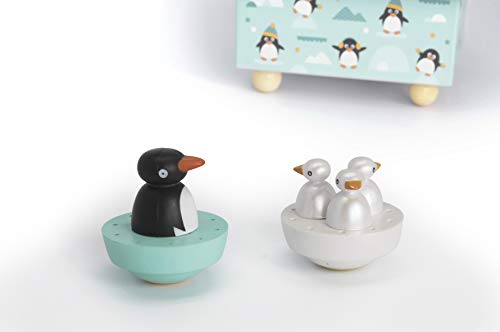 Trousselier - Caja de música de madera para bebés con pingüinos de plástico (S95008)