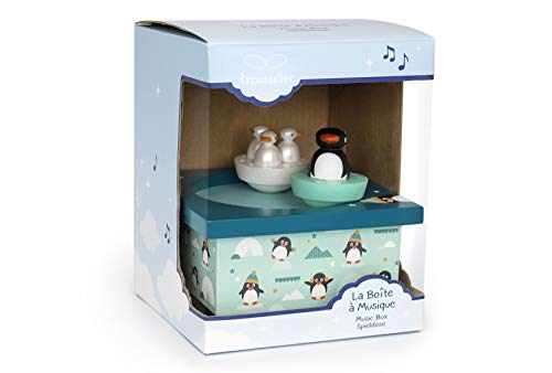 Trousselier - Caja de música de madera para bebés con pingüinos de plástico (S95008)